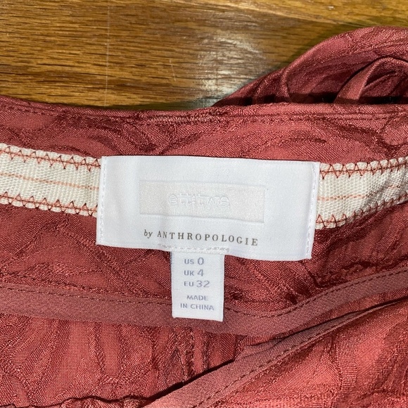 Anthropologie ett:twa Aubade Tie Waist Textured Cropped Pants Size 0 - Picture 4 of 6